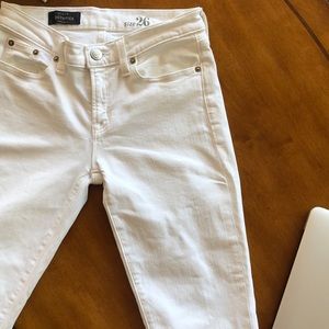 J Crew White toothpick jeans